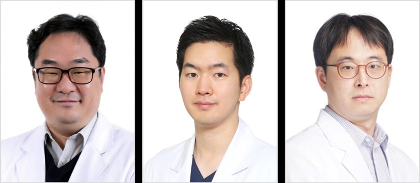 이대인(왼쪽부터)·강동오 고대구로병원 심혈관센터 교수와 김선원 고대안산병원 심혈관센터 교수.(고대구로병원 제공)