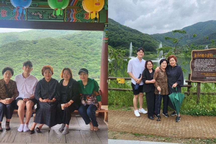 전우원 씨가 고(故) 문재학 열사 유족과 함께한 모습.(전우원 인스타그램 갈무리)