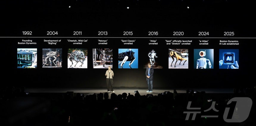 세계 최대 가전·정보기술(IT) 전시회 'CES 2026' 개막을 하루 앞둔 5일(현지시간) 미국 네바다주 라스베이거스 만달레이베이에서 열린 현대차그룹 프레스 컨퍼런스에서 잭 잭코우스키 보스턴다이나믹스 아틀라스 개발