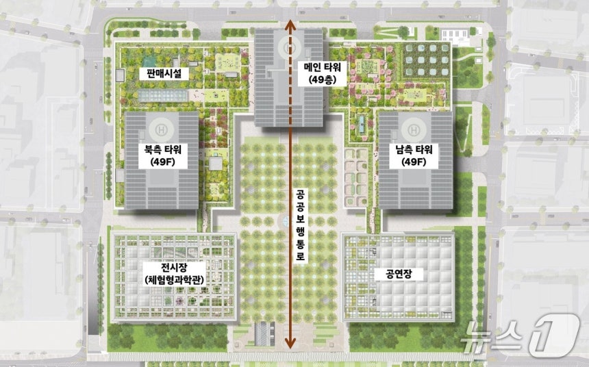 글로벌비즈니스콤플렉스(GBC) 배치도 (서울시 제공) 뉴스1 ⓒ News1