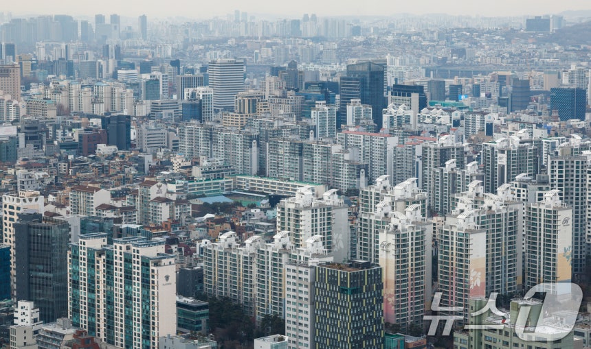 서울 강남구 트레이드타워에서 바라본 도심 아파트 단지. (자료사진) /뉴스1 ⓒ News1 안은나 기자