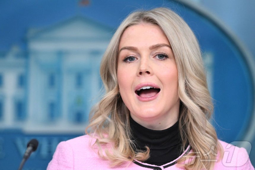 캐롤라인 레빗 미국 백악관 대변인이 7일(현지시간) 워싱턴DC에서 정례 브리핑을 진행하고 있다.2026.01.07.ⓒ AFP=뉴스1 ⓒ News1 류정민 특파원