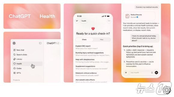 챗GPT 건강(오픈AI 제공)