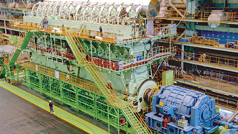 한화엔진 생산시설(한화엔진 홈페이지 갈무리).