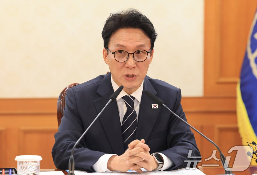 김민석 국무총리가 11일 서울 종로구 정부서울청사에서 열린 새만금·전북 대혁신TF 킥오프 회의에서 모두발언을 하고 있다. 2026.3.11 ⓒ 뉴스1 임세영 기자