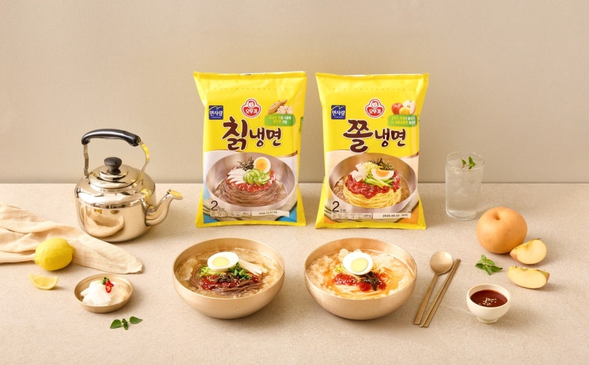 칡냉면·쫄냉면 제품 사진.(오뚜기 제공)