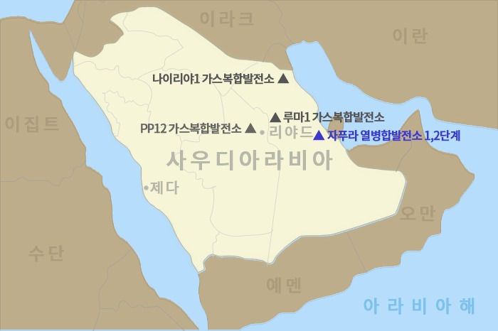 두산에너빌리티 사우디 자푸라 열병합발전소 2단계 관련 이미지