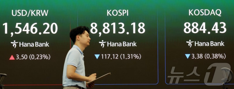 애플·오픈AI에 꺾인 반도체 랠리…삼전·SK하닉, 6%대 급락 [장중시...