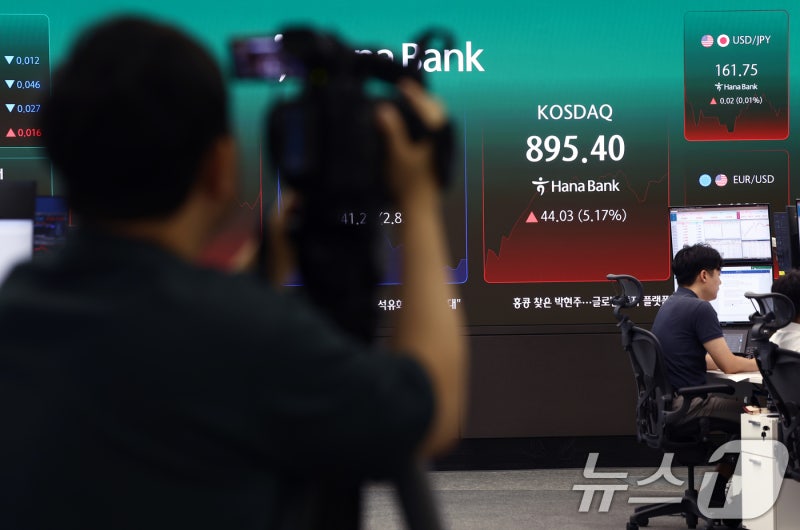 5% 넘게 급등 코스닥, 매수 사이드카 발동