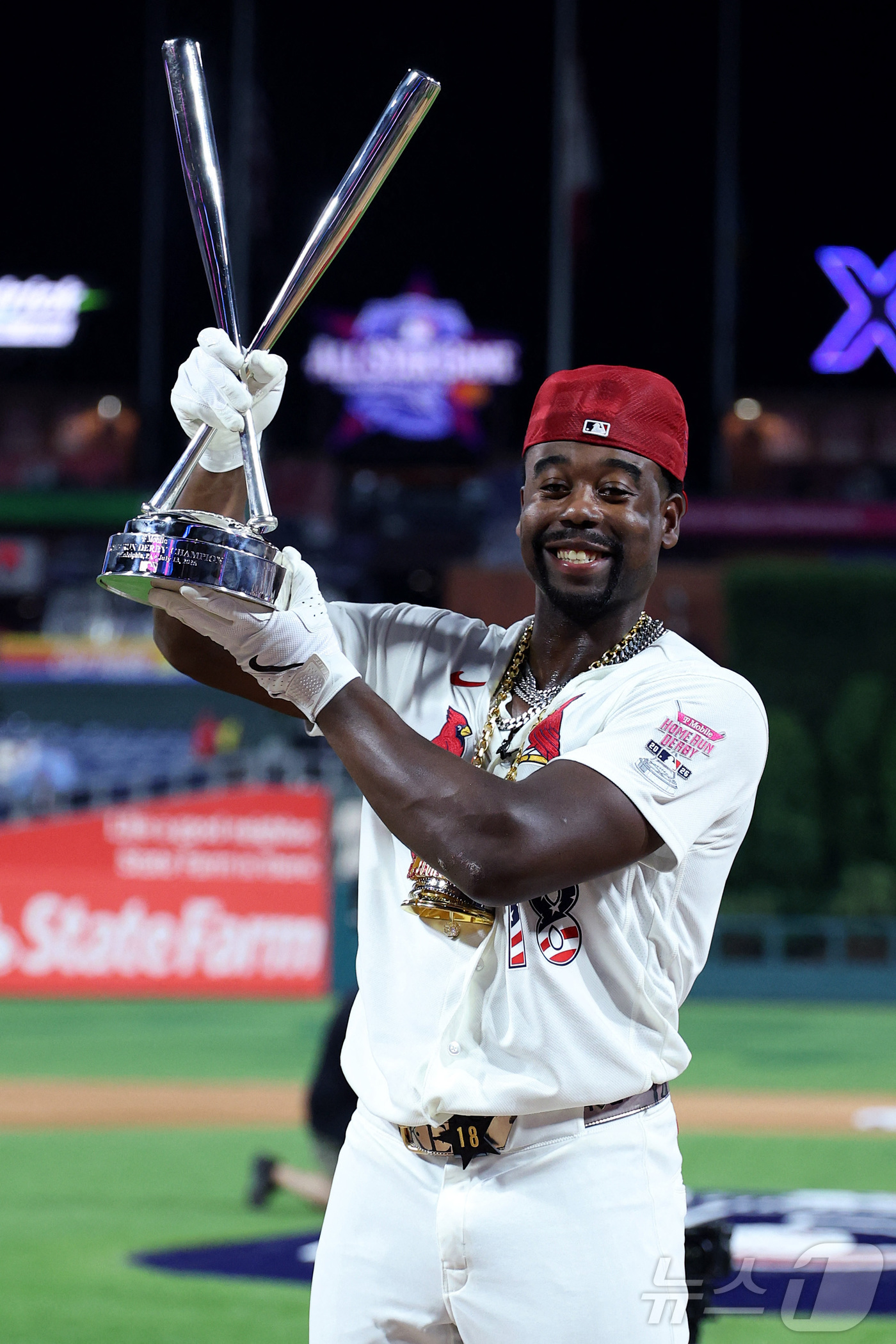 STL <b>워커</b>, MLB 올스타전 <b>홈런 더비</b> 역전 <b>우승</b>…상금 15억원