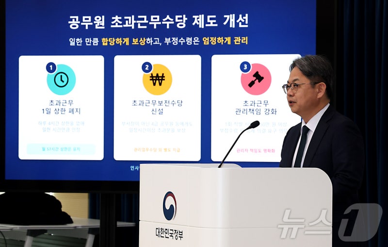 인사혁신처, <b>공무원 초과근무</b>수당 제도 개선 발표