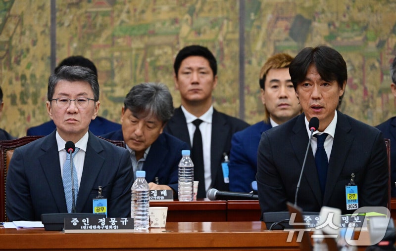 "축구협회, 자료 제출 요구에 너무 소홀"…문체위 <b>청문회</b>서 '질타'