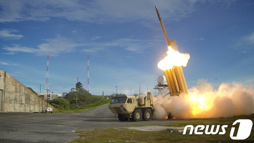 사드(THAAD·고고도미사일방어체계) 요격 장면.ⓒ AFP=뉴스1