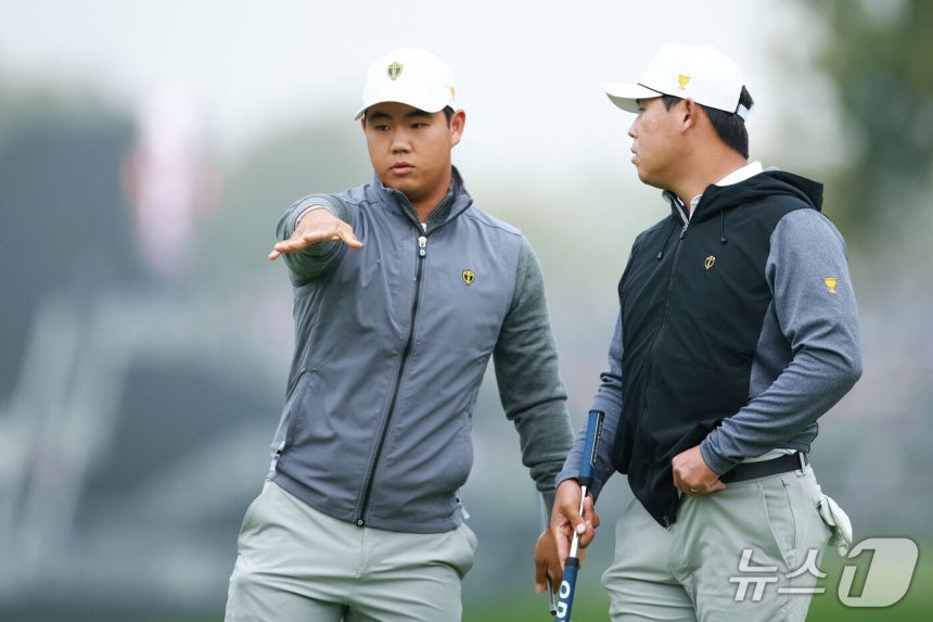 프레지던츠컵에 나서는 김주형과 김시우. ⓒ AFP=뉴스1
