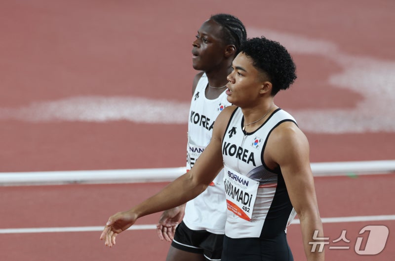 육상 <b>조엘진</b>, <b>200m 예선</b> 기권…"허벅지 근육 경련"[AG]