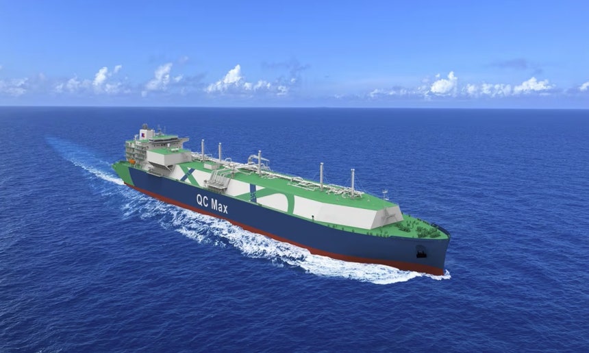 중국 후둥중화조선이 공개한 초대형 액화천연가스(LNG) 운반선 조감도. (후둥중화조선 제공)