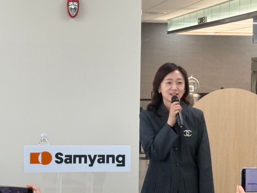 채혜영 삼양식품 상품본부 본부장이 '짜르르' 출시 배경과 개발 과정에 대해 말하고 있다. ⓒ News1 황두현 기자