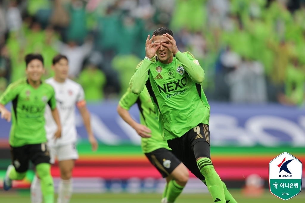 '멀티골' <b>티아고</b>, K리그1 32라운드 <b>MVP</b>…베스트 팀 <b>전북</b>