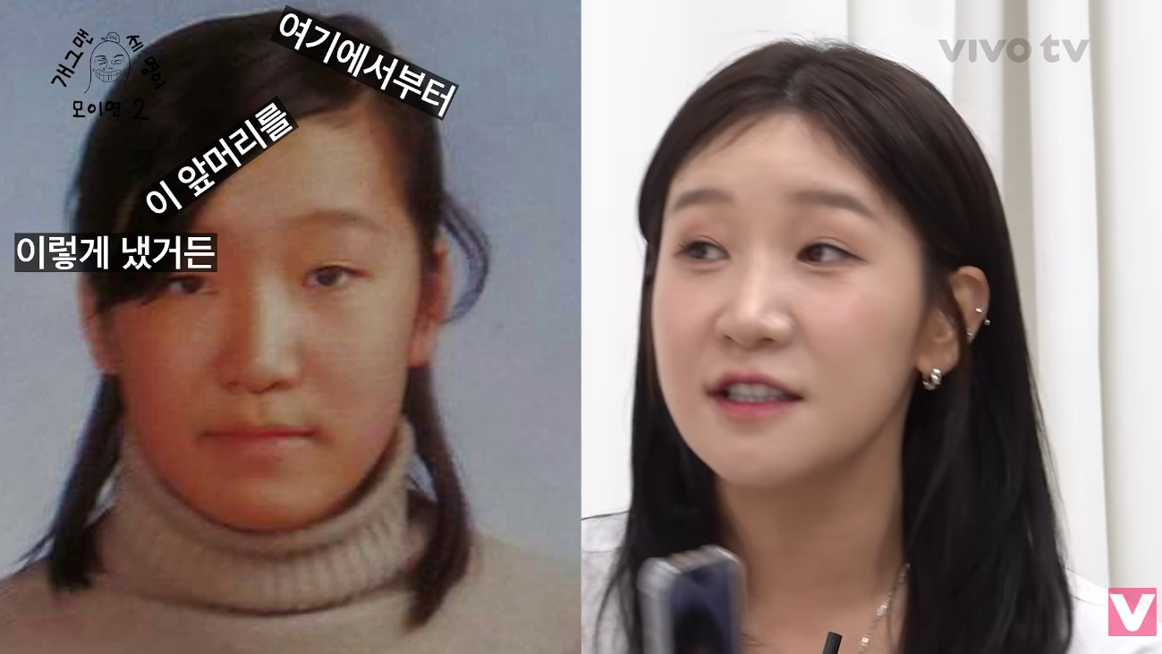 VIVO TVの映像に登場したキム・ジユの小学生時代の写真と現在の姿