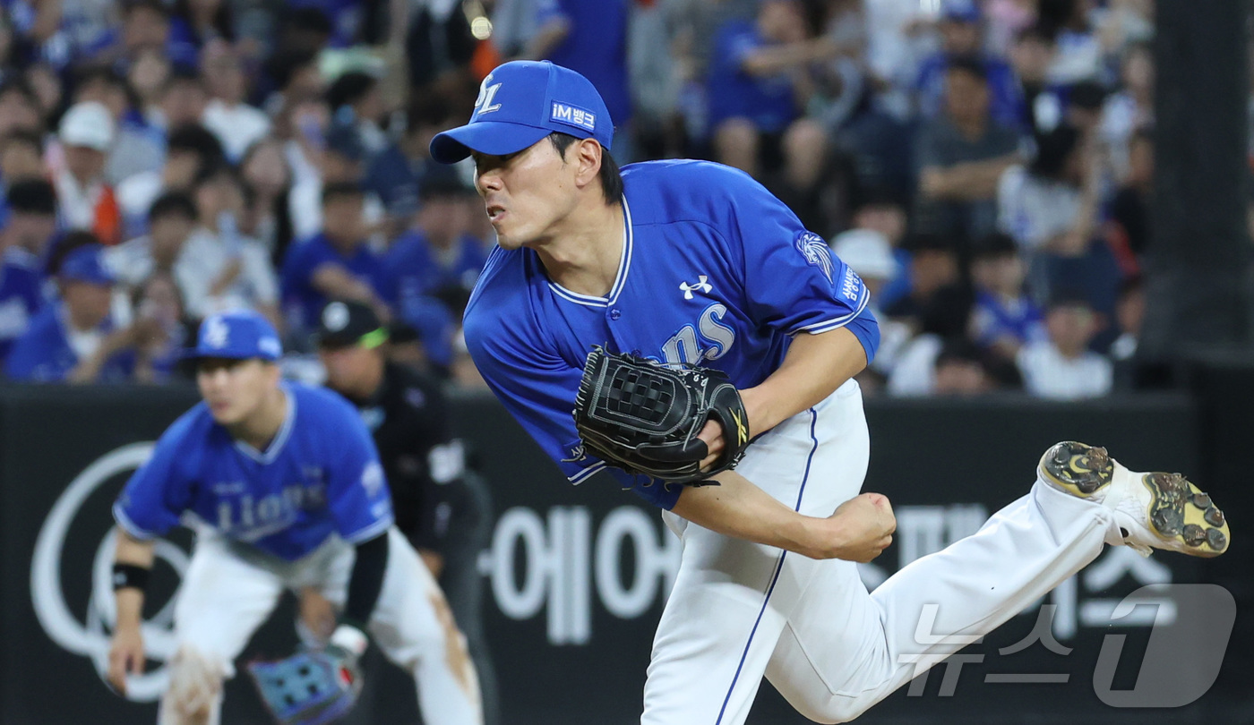 삼성, PO 엔트리서 '<b>부상</b>' 김재윤 제외…'타격왕' <b>구자욱</b> <b>복귀</b>