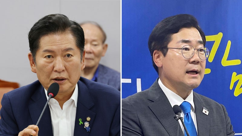 與 <b>당권</b>경쟁 본격 개막…정청래·박찬대 2파전 '후끈'