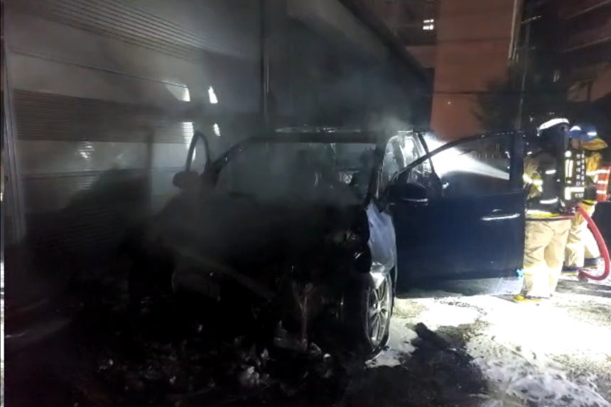 서울 용답동 공업사 차량 화재 (제공=서울소방)