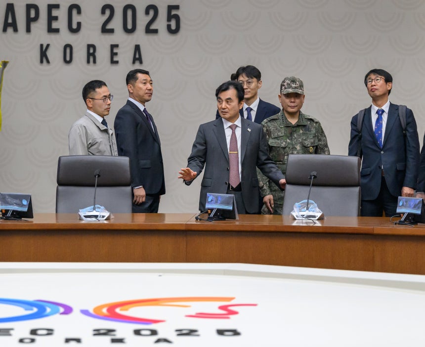 안규백 국방부 장관, APEC 정상회의 군 지원현장 점검 [국방부 제공]