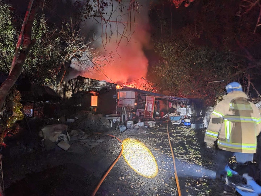 강원 횡성서 주택 화재로 노부부 사망 [강원특별자치도소방본부 제공·재판매 및 DB금지]