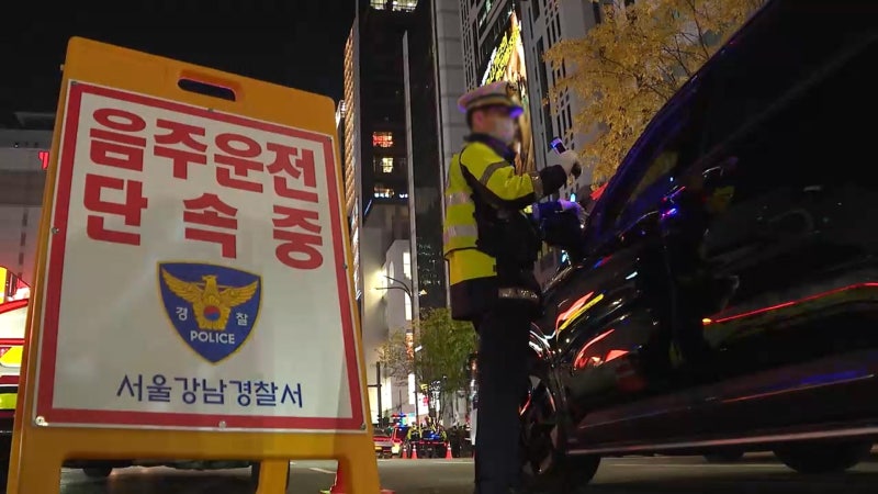 <b>연말</b>까지 <b>음주운전 집중 단속</b>…강남은 매일 실시