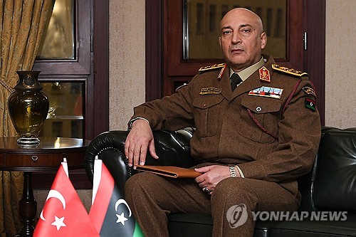 리비아 군 참모총장 무함마드 알리 아메드 알하다드 [AFP/튀르키예 국방부=연합뉴스 제공]