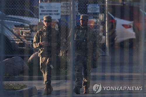 시카고의 주방위군 [로이터 연합뉴스 제공]