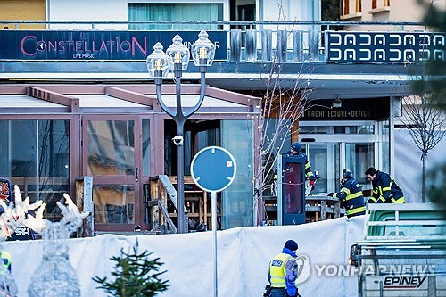 스위스 화재 현장 [AFP 연합뉴스 제공]