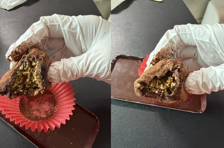 카다이프 대신 소면으로 만들어 판매한 9천5백 원짜리 두바이쫀득쿠키 [제보자 제공]