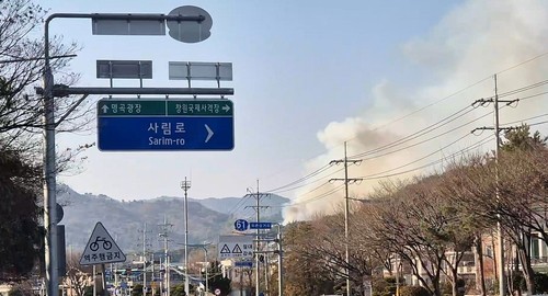 창원 의창구 봉림동 산불 [시청자 제공]