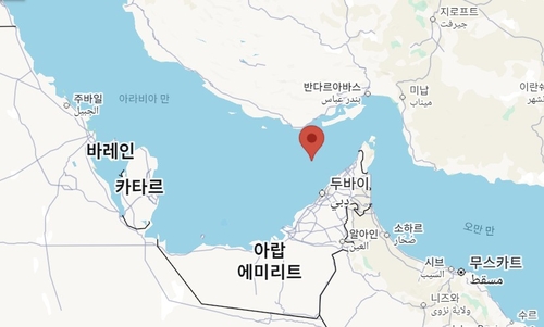 이란군이 UAE에 공격을 허용하지 말라고 경고한 아부 무사섬 위치 [구글맵 캡처=연합뉴스 자료사진 제공]