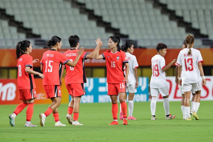 '김민지 해트트릭' <b>여자축구</b>, 미얀마 <b>5-0 완파</b>…기분 좋은 출발