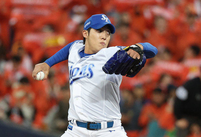 '미안하다, 사랑한다 삼성!' MLB, NPB, 원태인 보러 몰려든다...WBC가 첫 '쇼케이스'