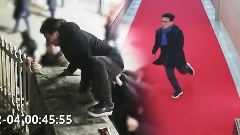김민석 "1초 늦었는데" 억울…'국회 담 넘는' CCTV 공개