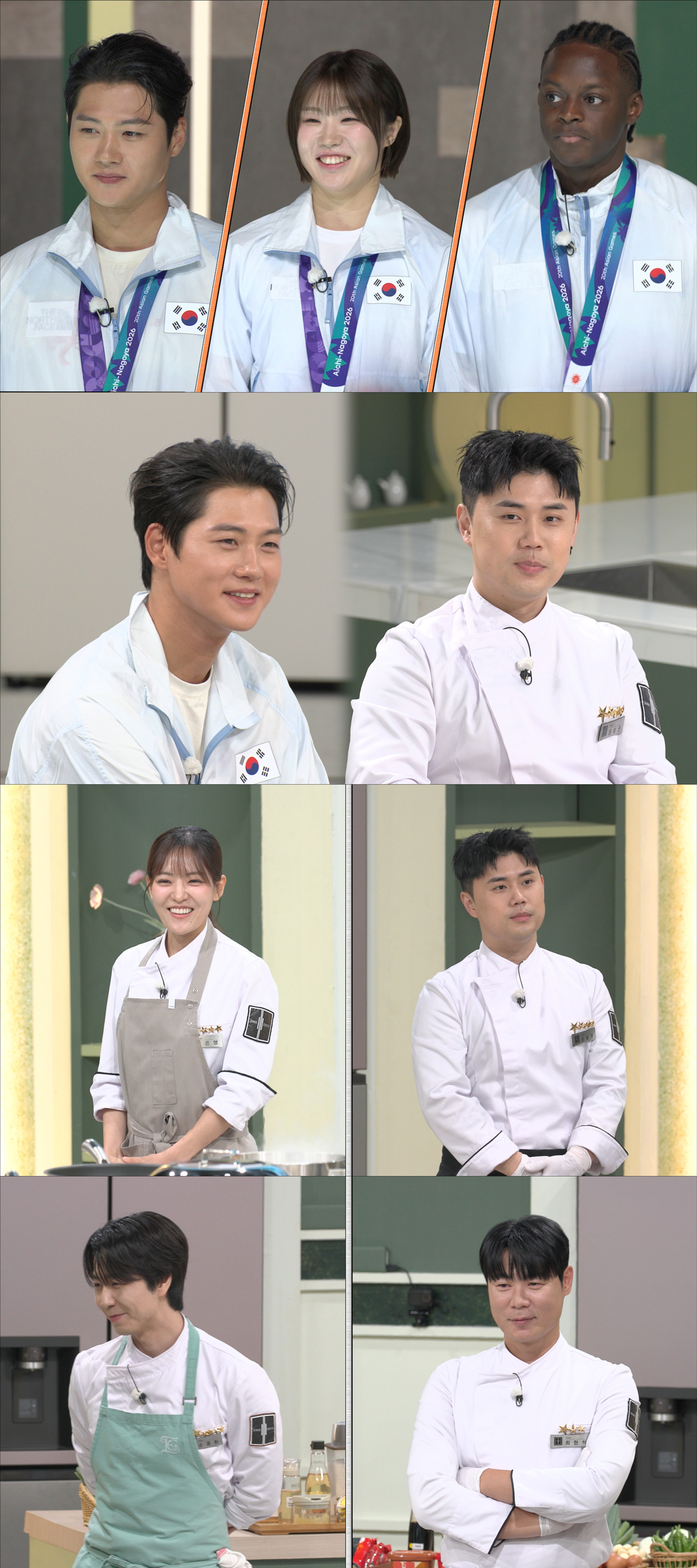 『冷蔵庫をお願い』のスタジオで並ぶオ・サンウク、ホ・ミミ、ビウェサ・ダニエルら