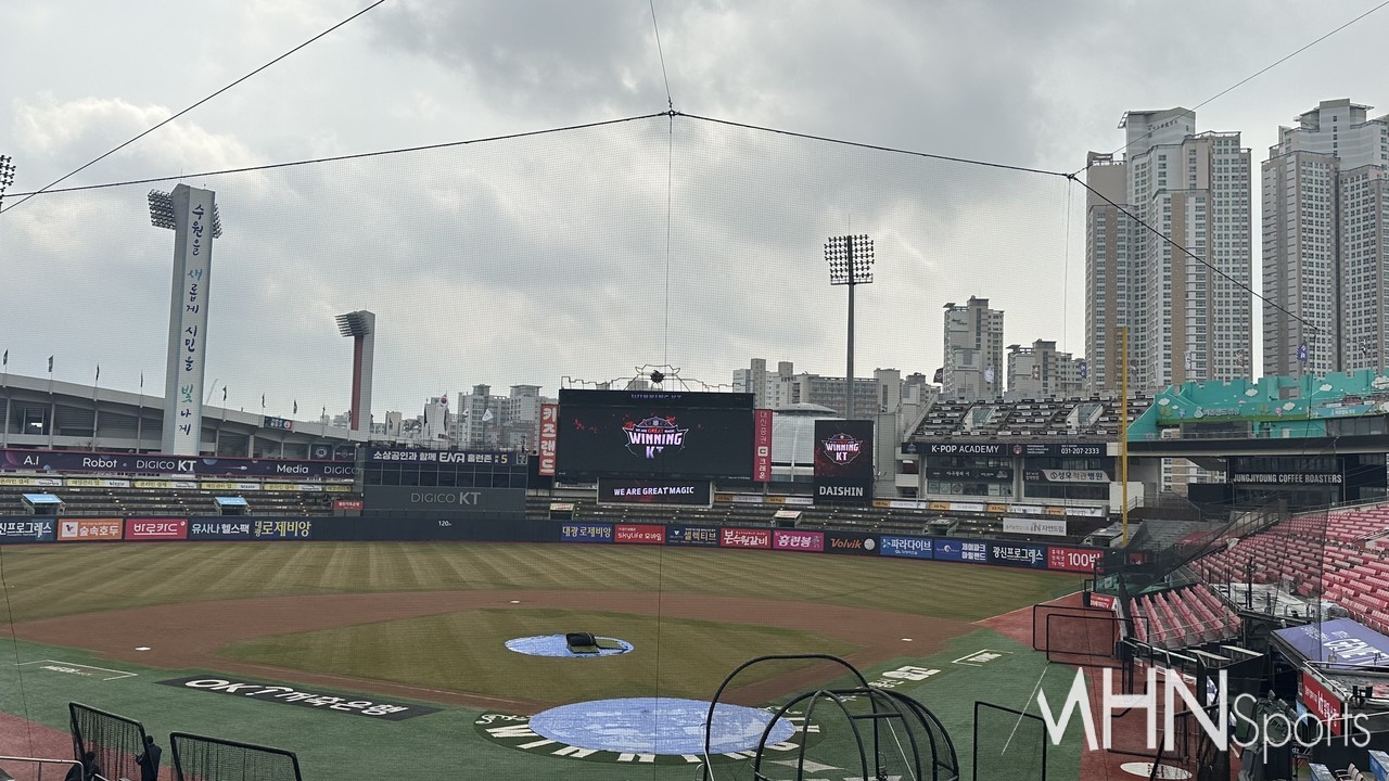 <b>수원</b> 시범경기 우천 취소...KT 5위, <b>롯데</b> 7위 마감