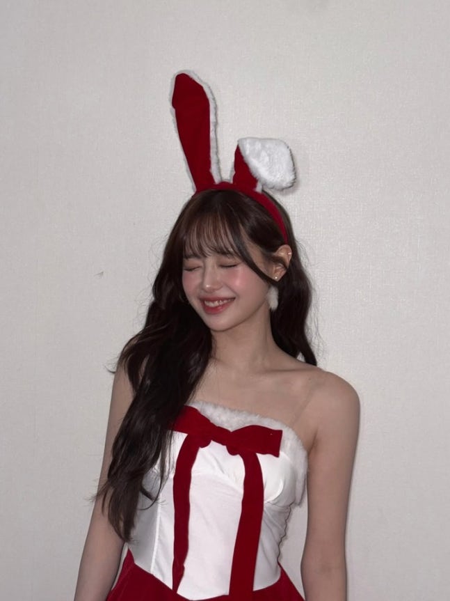 놀라운 토요일 방송을 위해 토끼로 변신한 츄