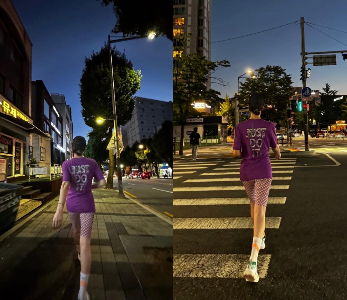 <b>김혜수</b>, 캡모자 눌러쓰고 밤거리 러닝… <b>한강</b>서 <b>라면</b> 먹으며 힐링 [MHN:피...