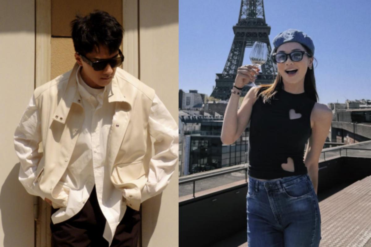 劉愷威と交際相手のモデルを並べた写真