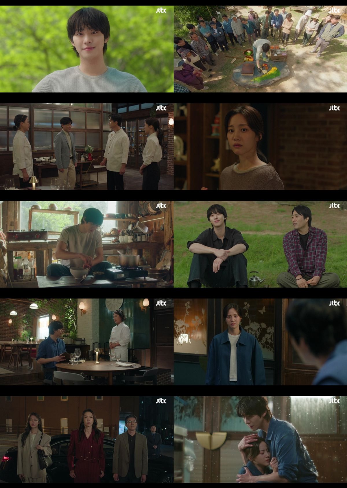 JTBC『ファイナル・テーブル』の番組カット。アン・ヒョソプ演じるカン・ハンや、レストランの場面が映っている。
