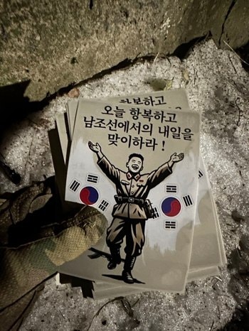 '오늘 항복하고 내일 남조선에서'…<b>우크라</b>, <b>북한군</b> 투항 전단 살포