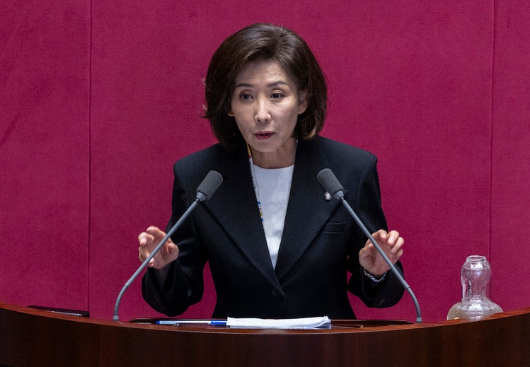 <b>나경원</b> "李 불법<b>대북송금</b> 재판 즉시 재개돼야…與, 재판 뒤집기 시도"