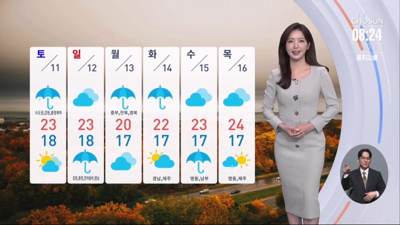 [날씨] <b>수도권</b>·<b>강원</b> 중심 <b>비</b>…서울 낮 '18도' 서늘