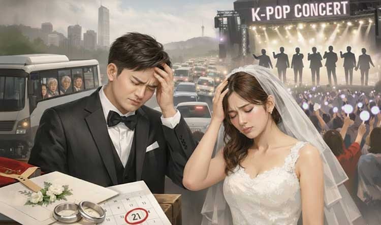 '하필 내 결혼식 날 BTS 공연'…예비 부부들 '발 동동'