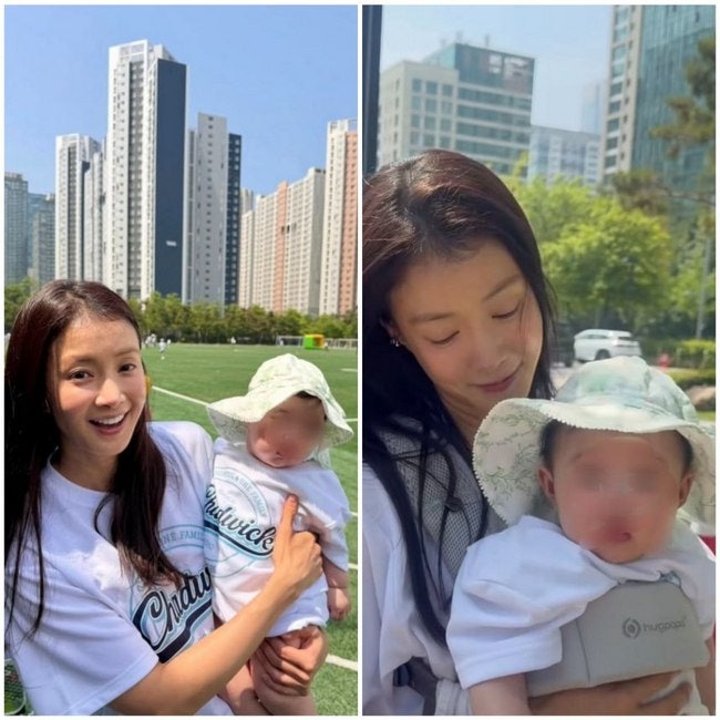 아들 운동회에 7개월 딸까지, 이시영 가족의 열혈 응원전