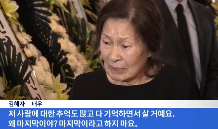<b>김혜자</b>, 故<b>최불암 빈소</b>서 오열 "너무 그리운 사람…곧 만나자"